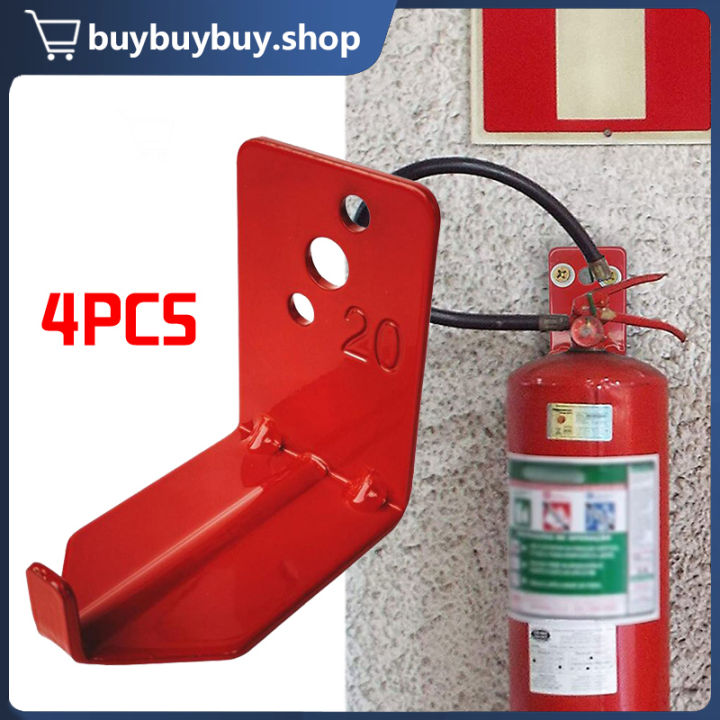 4Pcs Steel Fire Extinguisher Wall Bracket Fire Extinguisher Wall Hook
