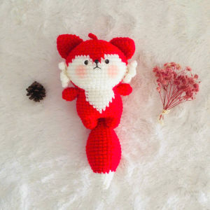 Móc khóa bé cáo cam xinh xắn - Móc khóa len - handmade