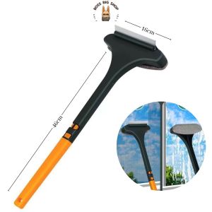 Cây lau kính đa năng 2 trong 1 mẫu mới có tay cầm nối dài Chà được bụi vải quần áo sofa Dài 46x16 cm