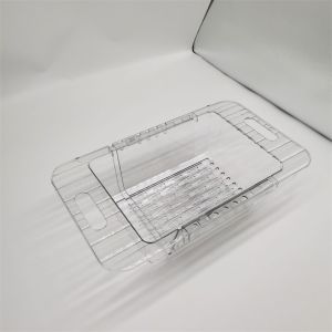 Double Victory Transparent Collapsible Colander With Expandable Handle Over The Sink for Kitchen (KC123)