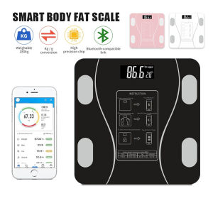 [SG Stock] Digital Body Weighing Scale Bluetooth Weight Scale LCD Display Temperature Tempered Glass Electronic Weigh Bathroom Scale Batteries 體重秤