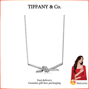 (New) Womens Fashion necklace s925 sterling silver Knot Series Diamond Necklace Valentines Day holiday gifts