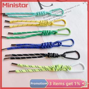 Ministar Nylon Handmade Rope Keychain Y2K Fashion Bag Pendant Jewelry DIY Colorful Pendant Gift