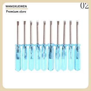 [COD] 10pcs Plastic Handle Stubby Mini Pocket Cross Flathead Screwdriver Tool
