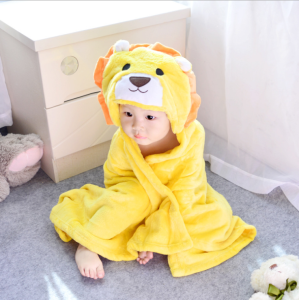 Chăn ủ hình thú cho bé hình Sư Tử Vàng Khăn quấn sơ sinh cho bé kích thước 80x100cm Chất liệu vải bông mềm mịn