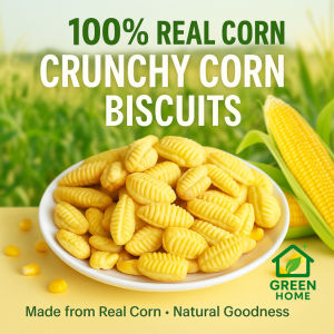 10 PACKS Crispy Corn Biscuits Sweet & Natural | No Added Sugar | Real Corn | Healthy Snack for Kids & Adults