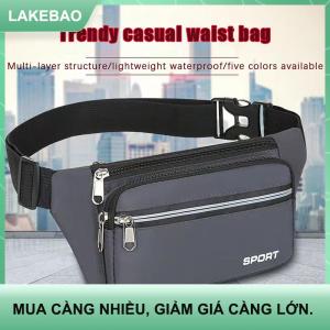 【LAKEBAO】 Thời Trang Người Đàn Ông Phụ Nữ Eo Túi Giản Dị Fanny Gói Ví Điện Thoại Lớn Vành Đai Túi Túi Du Lịch Ngoài Trời Túi Điện Thoại Chuối Hip Túi