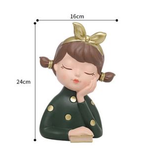 กระถางดอกไม้เรซิ่น ลายลูกคุณหนู ขนาดประมาณ 25cm กระถางต้นไม้ ของแต่งบ้าน แต่งสวน ช่อดอกไม้ กระถางแต่งบ้าน