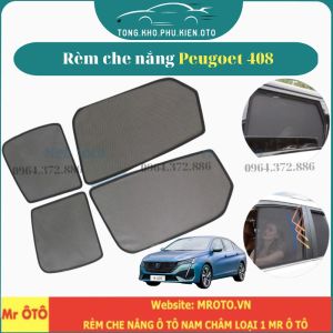 Rèm che nắng Peugoet 408 - Hàng Loại 1 Mr Ô Tô vải dày chống nắng tốt dễ lắp đặt vừa khít- Đế nhựa/ Có hít nam châm