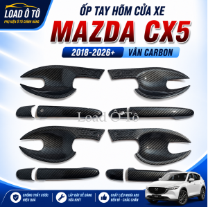 Ốp tay cửa hõm cửa Mazda CX5 2026-2018 Vân carbon Cao Cấp
