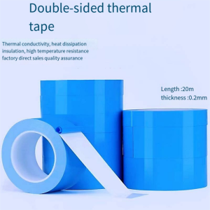 Thermal conductive double sided tape LED light bar LCD TV mould aluminium substrate computer electrical chip thermal insulation pad patch repair fixed high temperature tape thickened 0.2mm * 20m/roll