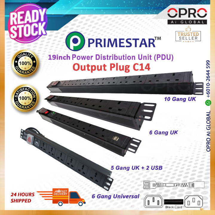 [C14] Primestar Sirim Surge / Lightning Protection 19inch Server Rack ...