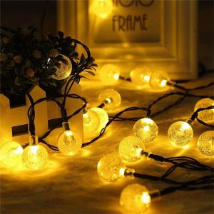 Dây Đèn Led Pha Lê Bi Bọt 10M 32-36 Bóng Chống Nước | Đèn Dây Decor Phòng Ngủ Ban Công