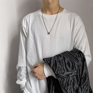 SEA JJT Trendy Lightning Pendant Necklace with Diamond-Encrusted Design for Men and Women Streetwear Hip Hop Style