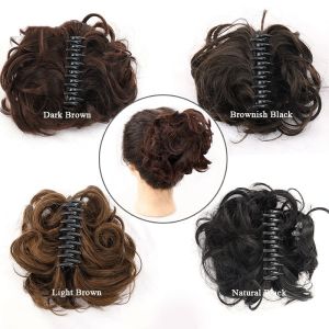 Pillow Head Female Natural Fluffy Long Whiskers Hair Wrap Wig Ponytail Wig Ring Hair Clip