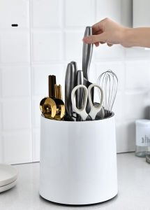 Multifunctional Rotating Knife Holder Knife Holder Kitchen Supplies Rack Kitchen Knife Holder Spoon Chopstick Cage Holder