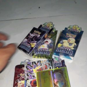 Combo 5 bộ có 125 thẻ bài pokemon-Tempest bằng giấy bóng cứng tiếng Anh