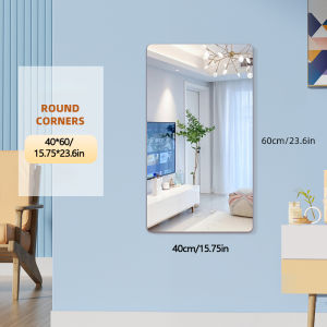 【1-3 Days Delivery】HD Acrylic Wall Sticker Mirror HD Acrlic Soft Mirror Self-Adhesive Bathroom Mirror Shatterproof Waterproof