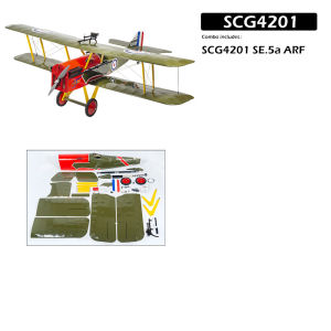 SCG42 SE.5a 1:5 1620mm Balsa ARF RC Airplane WWI British Biplane Scale Model - Almost Ready to Fly for Intermediate Pilots