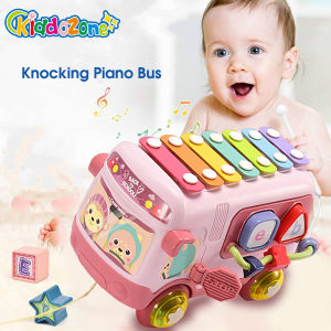 Xe Buýt Gõ Đàn Piano KiddoZone Đồ Chơi Nhạc Cụ Khối Xây Dựng Đa Năng Đồ Chơi Xe Hơi Âm Nhạc Dây Kéo Hạt Quấn Đồ Chơi Trẻ Em Trẻ Em Giáo Dục Âm Nhạc Đồ Chơi Dành Cho Bé Trai Bé Gái Trẻ Mẫu Giáo