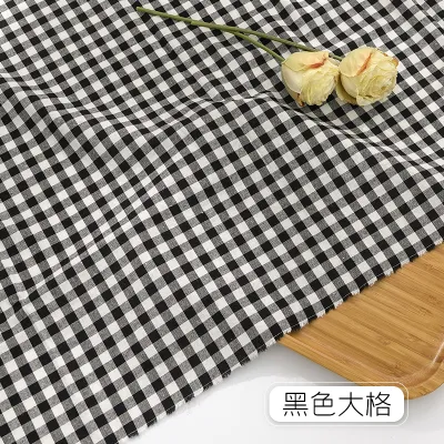 145x50cm Pure Cotton Plaid Fabric For Womens Dresses Shirts Tablecloths Home Decoration Handmade DIY Fabric TJ7400