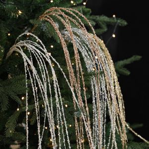 MMLUCK Sequins Artificial Christmas Glitter Branches 90cm Handmade Christmas Tree Decorations Flower Arrangement Props Realistic Simulated Christmas Branches Merry Christmas Decoration