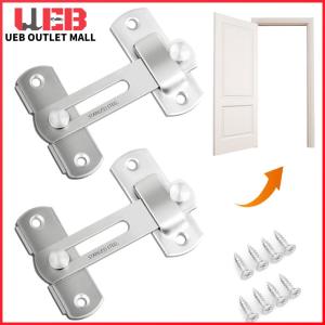 UEB 16Pcs Gate Latches Stainless Steel Door Latch Bolt Anti-Theft Door Buckle Safety Door Lock for Wooden Fence