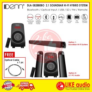 Denn DLA-SB2880BO 2.1 Soundbar Hi-Fi Hybrid System (FREE 1 x Optical Cable)