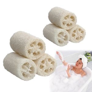 COD【Local Deliver】3PCS Natural Loofah Body Scrub Rubbing Block Flower Bathing Tools Luffa Shaped Dishwashing Brush