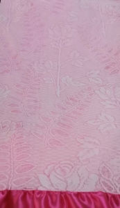 Floral Knitted Net Curtain - 2 Panel Window Curtain
