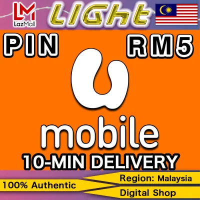 U Mobile Prepaid MYR 5 PIN✨10-MIN Email Delivery ✨Beyond Prepaid Malaysia phone card PIN Code✨LIGHTING Game 24/7 Email Delivery