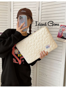 SG STOCK Island Gems Teachers Day Gift New Super Soft Korean Cute Floral Embroidery MacBook iPad Tablet Bag ins inch11/13/15 Notebook Storage Bag iPad Protective Case Gift Idea