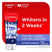 Colgate Fresh Confidence Whitening White Blast Icy Fresh Whitening Toothpaste 150g Twin Pack