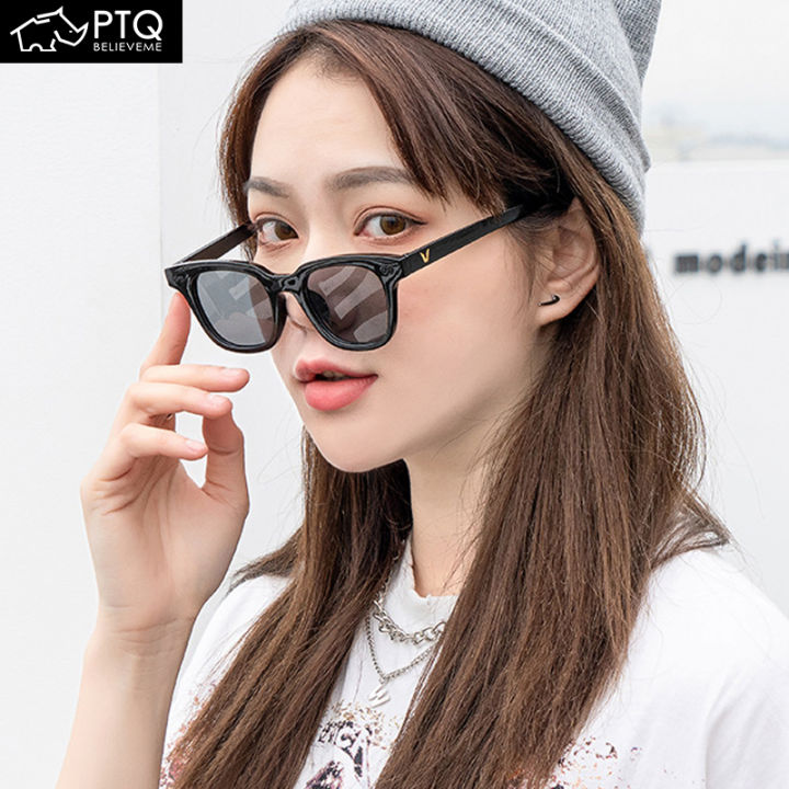 Kính râm ptq nam và nữ Màu Retro kính trong suốt Kính râm vuông màu ...