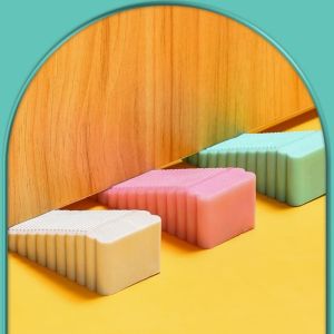 ZEEMIN Safety Silicone Door Stop Stoppers Block Wedge Doorstops Door Stopper Home Office Door Rear Retainer Anti-collision Stop