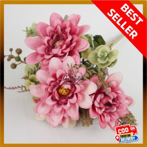 ROSE TERATAI CANTIK CABANG 7 ARTIFICIAL BUNGA PEONI EROPA DAHLIA FLOWERS BUNGA MEJA BUATAN RUMAH FESTIVAL PERNIKAHAN DEKORASI PENGANTIN TEH TERATAI BUKET MAWAR DIY KARANGAN BUNGA PALSU PREMIUM IMPORT BERKUALITAS ARTIFISIAL