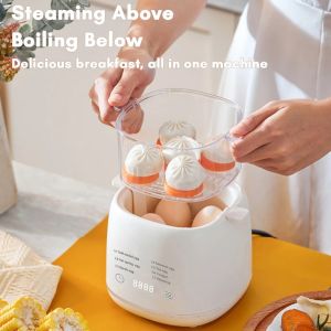 SG Intelligent Egg Boiler Automatic Power Off Household Small Hard Boiled Egg Maker 6 Modes Breakfast Egg Cooker 3 Pin Plug