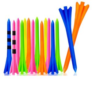 RANDOMLY7 20PCS 38mm/70mm/83mm Five Claw Golf Tees Easy Hitting Low Resistance Golf Tees Portable Insert Into Grass