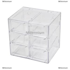 [COD] Millennium Tổ Chức Đồ Trang Sức Tổ Chức Máy Tính Để Bàn Lưu Trữ Hộp Ngăn Kéo Loại Trong Suốt Kệ Văn Phòng Phẩm Tóc Trang Trí Hộp Có Thể được Xếp Chồng Lên Nhau Ban