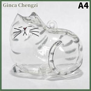 Ginca Memorial Cat tóc lưu trữ container Cat Shaped Keyring xách tay handmade búp bê DIY Móc Khóa Phụ Kiện