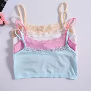 4PC Teen Bra Girl Vest Cotton Spandex Big Girls Sport 8-14 Years Adolescente Kids Underwear