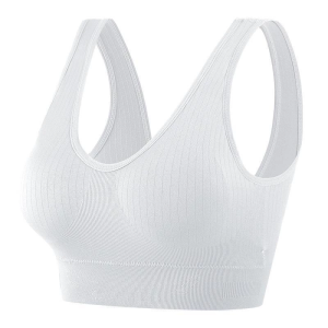 Jass Shop Plus Size U-Back Bralette Sando Wireless Padded Sports Bra With Hook #2204