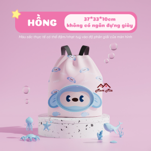 Balo dây rút chống thấm đựng đồ bơi cho bé vải Oxford bền dày dặn kiểu dáng xinh xắn túi đi bơi cho bé - T046