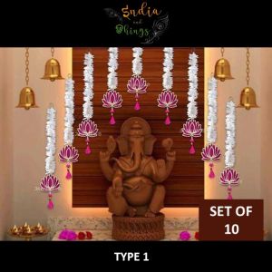 Lotus Floral Wall Hangings for Temple Ganpati Pooja Home Diwali Wedding and Festival Decoration