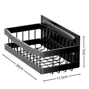 Refrigerator Magnetic Suction Rack Storage Box Magnet Rack Hole Magnetic Spice Rack Wall Mounted Kitchen Storage Shelf Magnet Paper Towel Holder