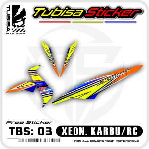 Sticker Striping Variasi Xeon Karbu/RC- Stiker Striping Variasi Motor Xeon Karbu/RC. TBS.03