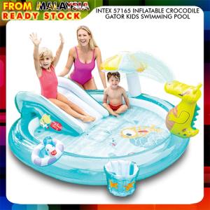 INTEX 57165 Inflatable Crocodile Gator Play Centre Pool Kids Children Outdoor Swimming Water Pool Kolam Air