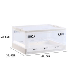 Heighten Plastic foldable stackable Organizer two side door open Extra big storage box faster delivery / Fireheart