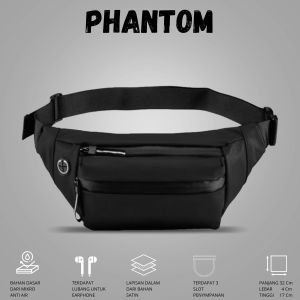 Tas Pinggang Cowok Terbaru Tapaxco Phantom Waistbag Local Casual Local Brand Semi Waterproof Loncem