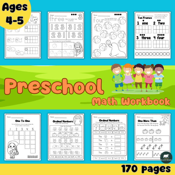 Printable PDF Preschool Mathematics Workbook | 170 Pages of fun ...